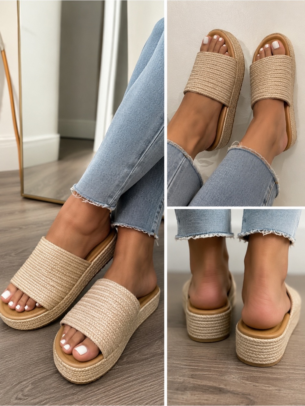 Steve Madden Briell Nat Raffia Wedge sandals